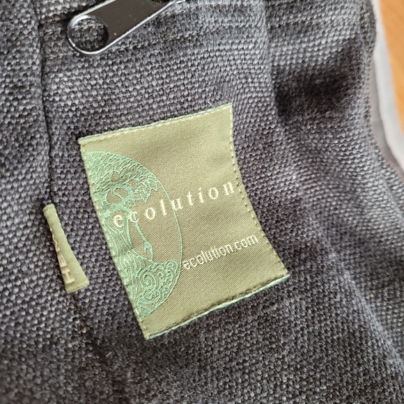 Hemp Crossbody Bag Medium Natural Black Grey Ecolution - Picture 7 of 16